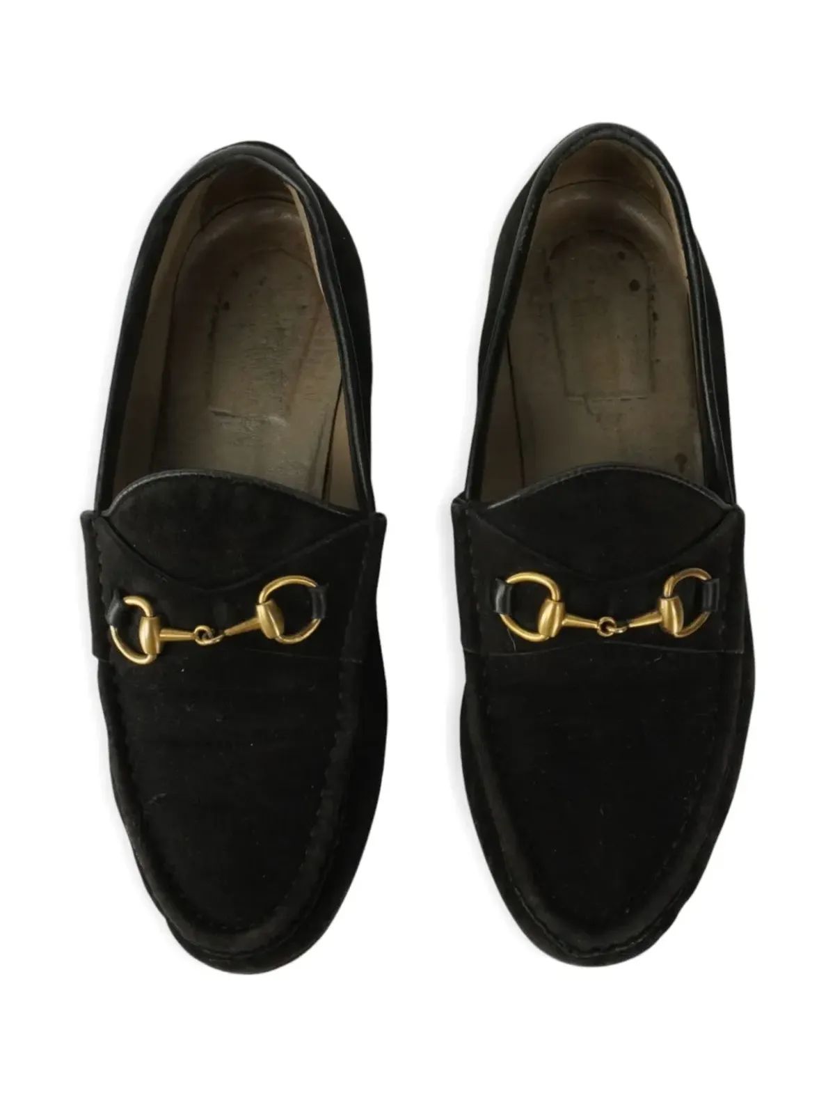 Gucci ビンテージ ホースビット スエード ローファー - ブラック - 画像4