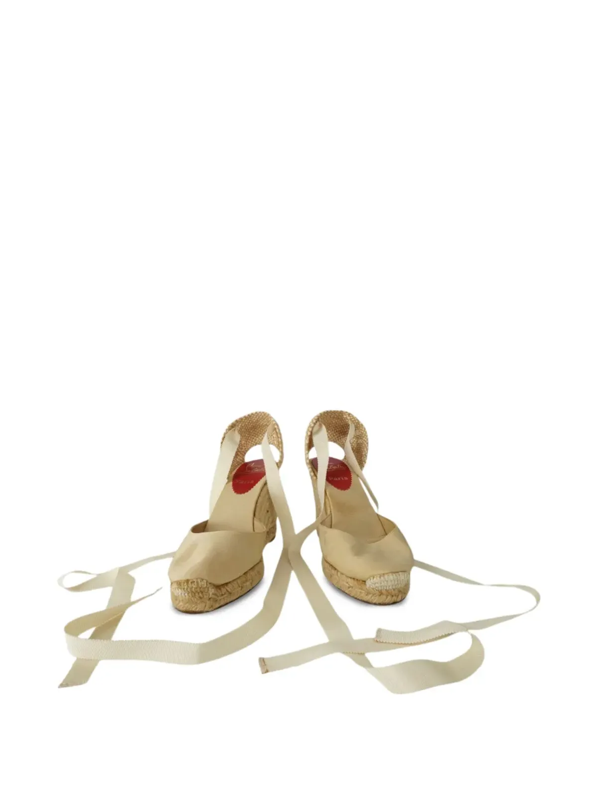 Christian Louboutin Pre-Owned レザーエスパドリーユ（ベージュ系） - 画像5