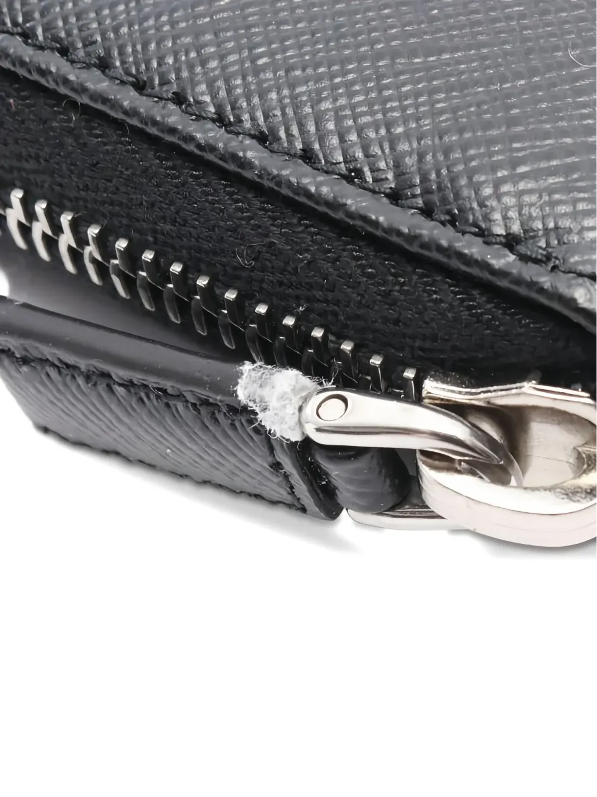 Prada ビンテージ 2010年代ジップファスナー付きレザーウォレット - ブラック - 画像5
