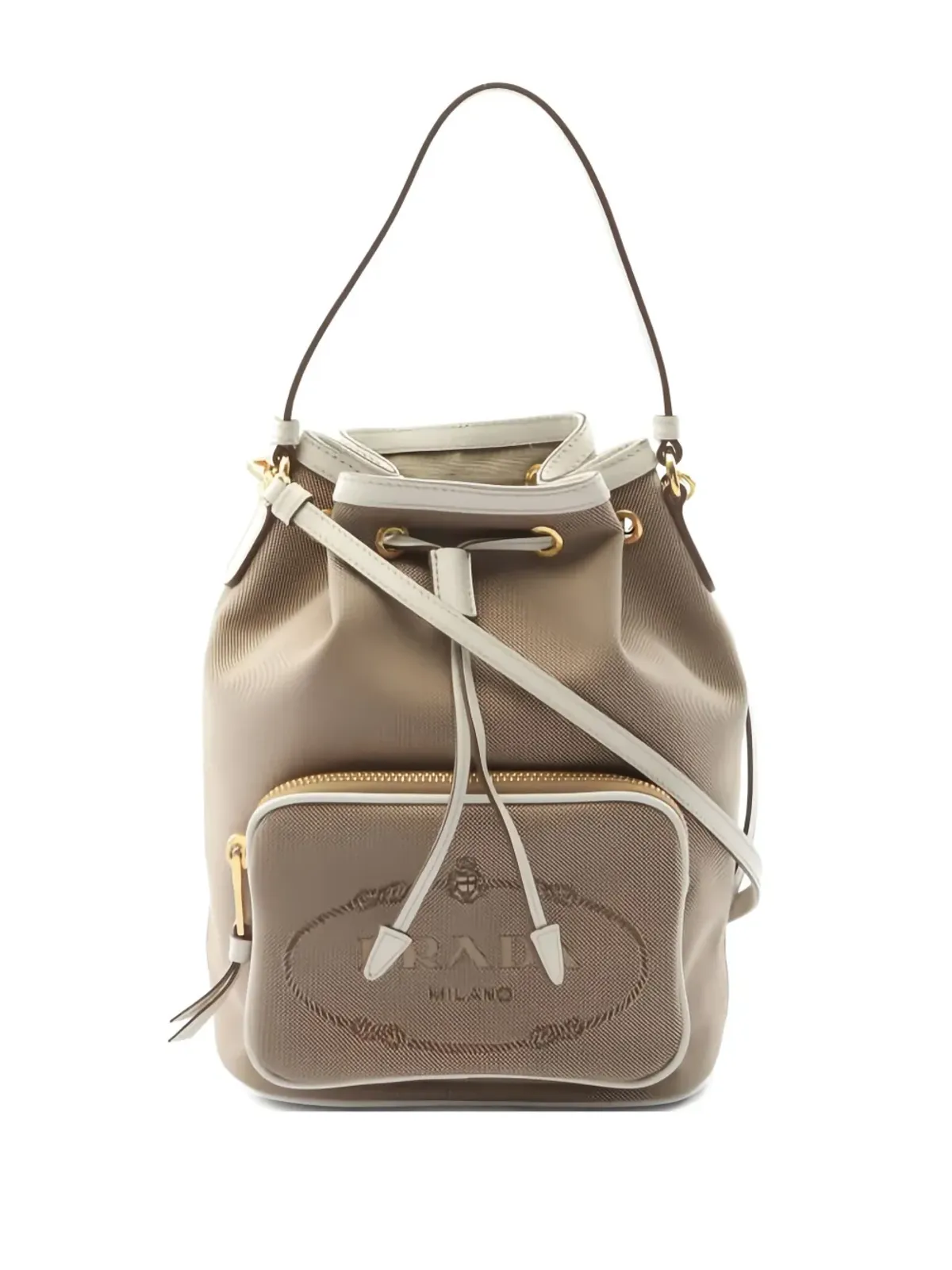 Prada ビンテージ 2010年代 ドローストリング レザーバケットバッグ - 画像1