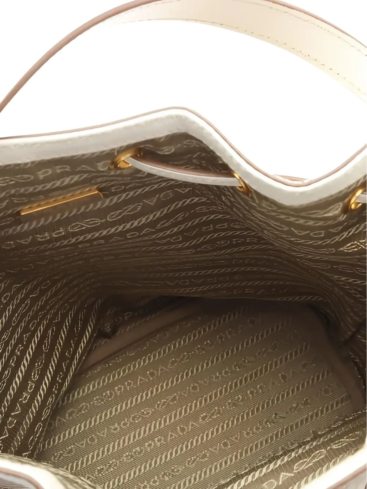 Prada ビンテージ 2010年代 ドローストリング レザーバケットバッグ - 画像3