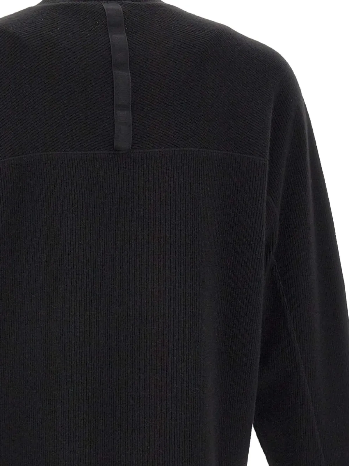 Stone Island パッチディテール リブ編み プルオーバー ブラック - 画像5