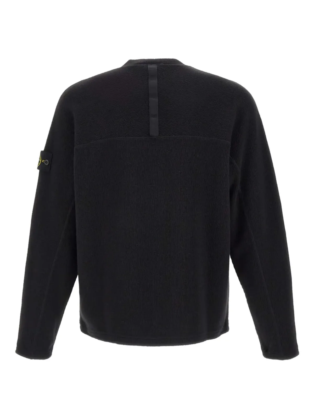 Stone Island パッチディテール リブ編み プルオーバー ブラック - 画像2