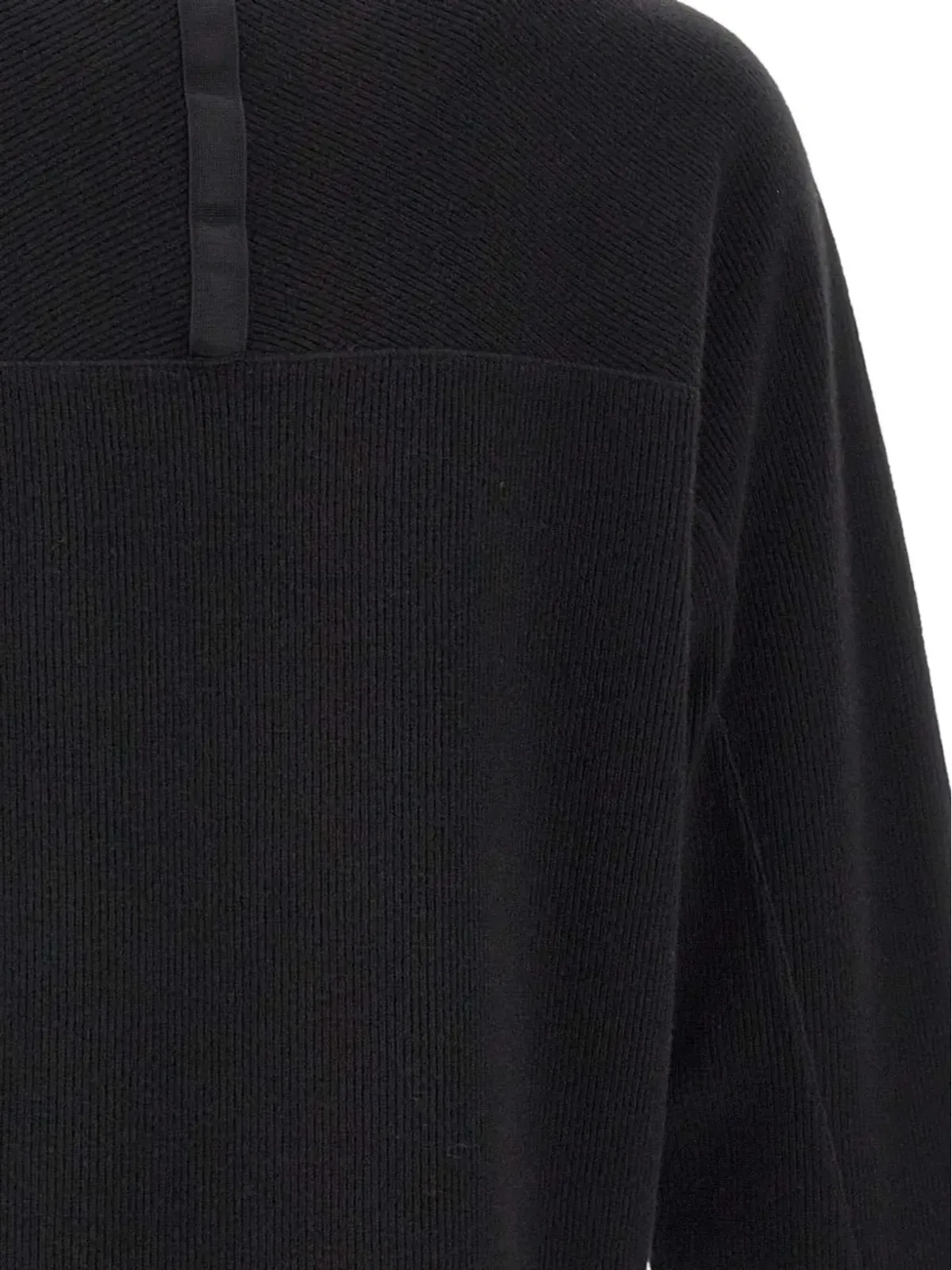 Stone Island パッチディテール リブ編み プルオーバー ブラック - 画像4
