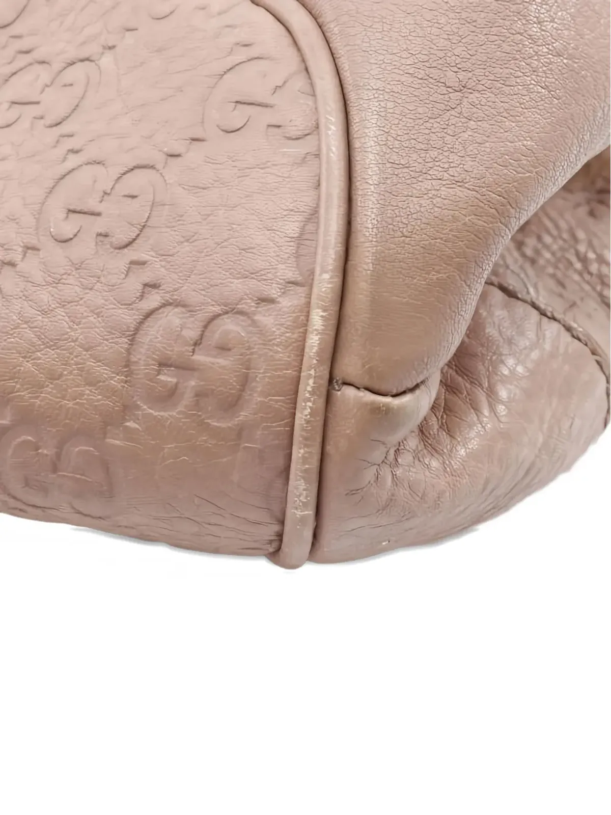 Gucci Pre-Owned 2000エンボス加工レザー ハンドバッグ（トップハンドル・取り外し可能ショルダーストラップ付き） - 画像4