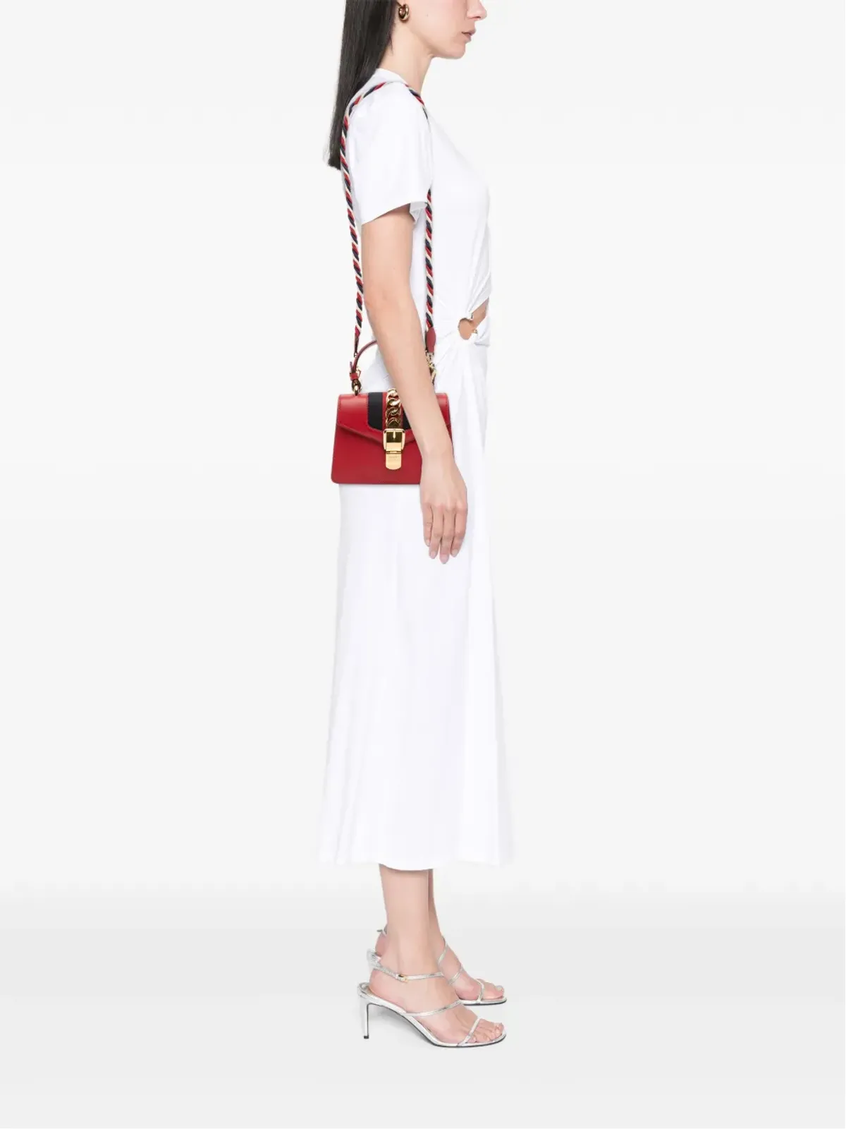 Gucci ビンテージ ミニ カーフスキン シルヴィー サッチェル - レッド - 画像2