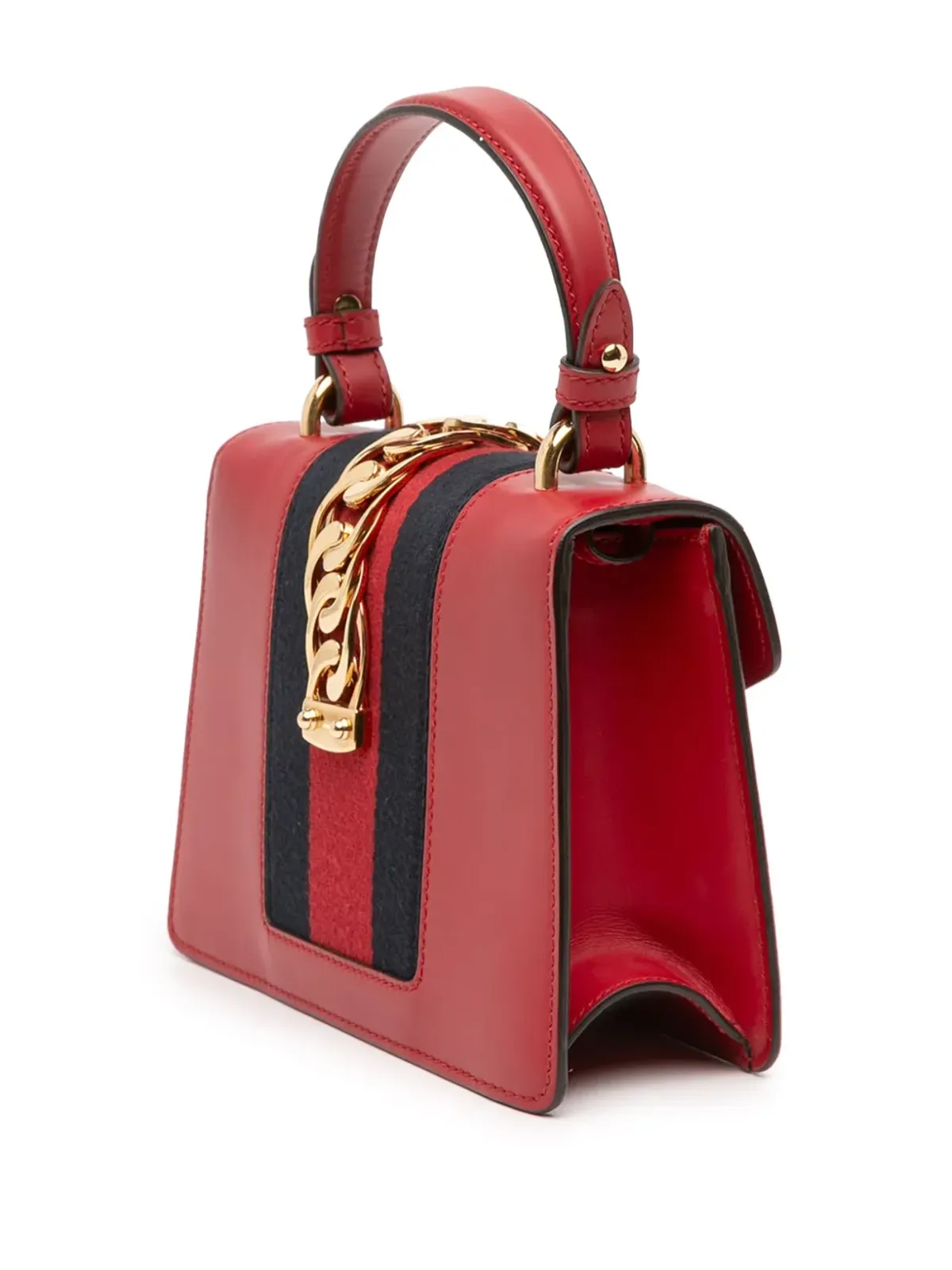 Gucci ビンテージ ミニ カーフスキン シルヴィー サッチェル - レッド - 画像3
