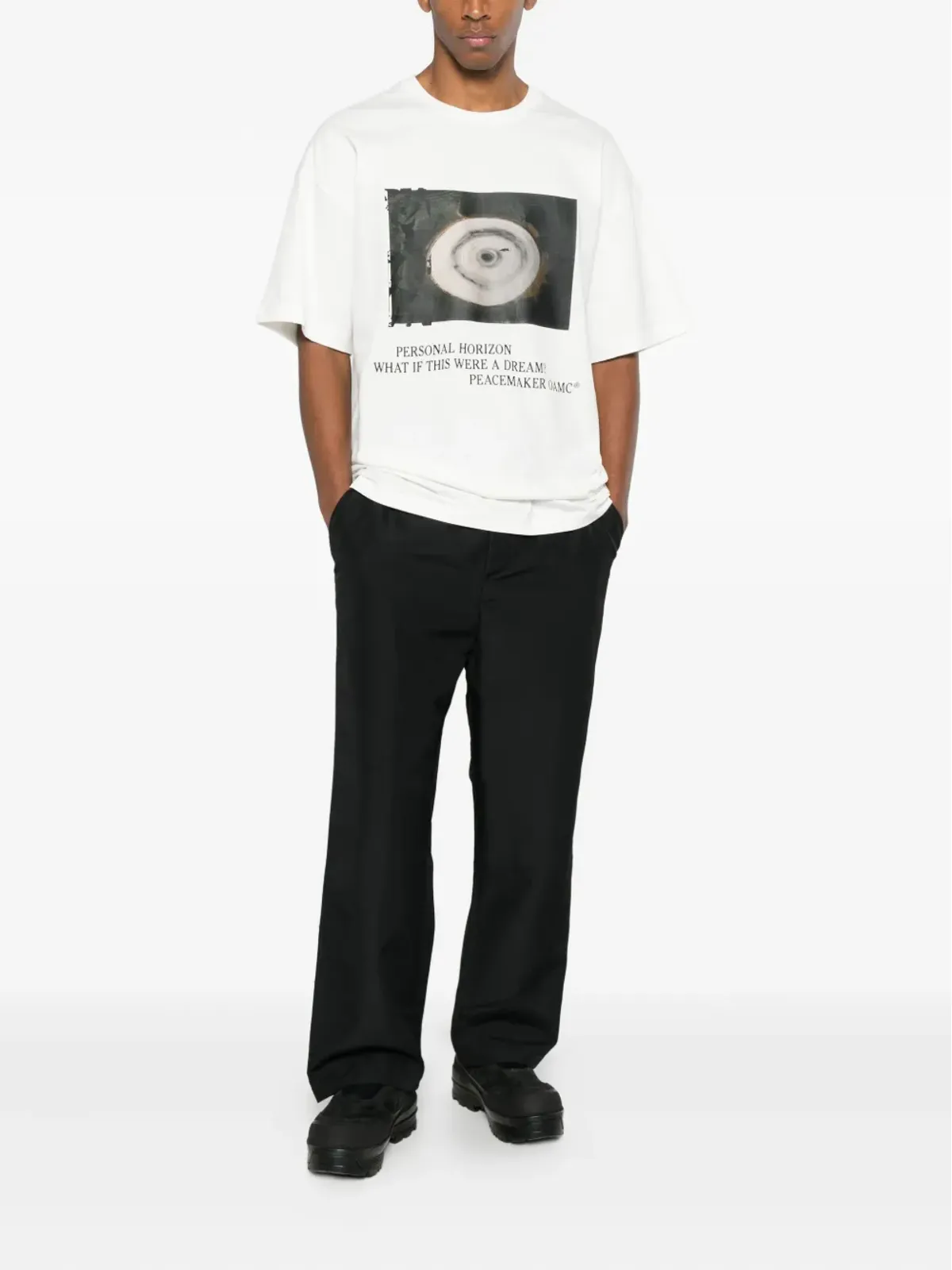 OAMC Peacemaker グラフィックプリントTシャツ ホワイト - 画像2