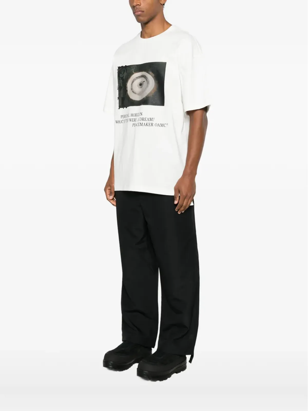 OAMC Peacemaker グラフィックプリントTシャツ ホワイト - 画像3