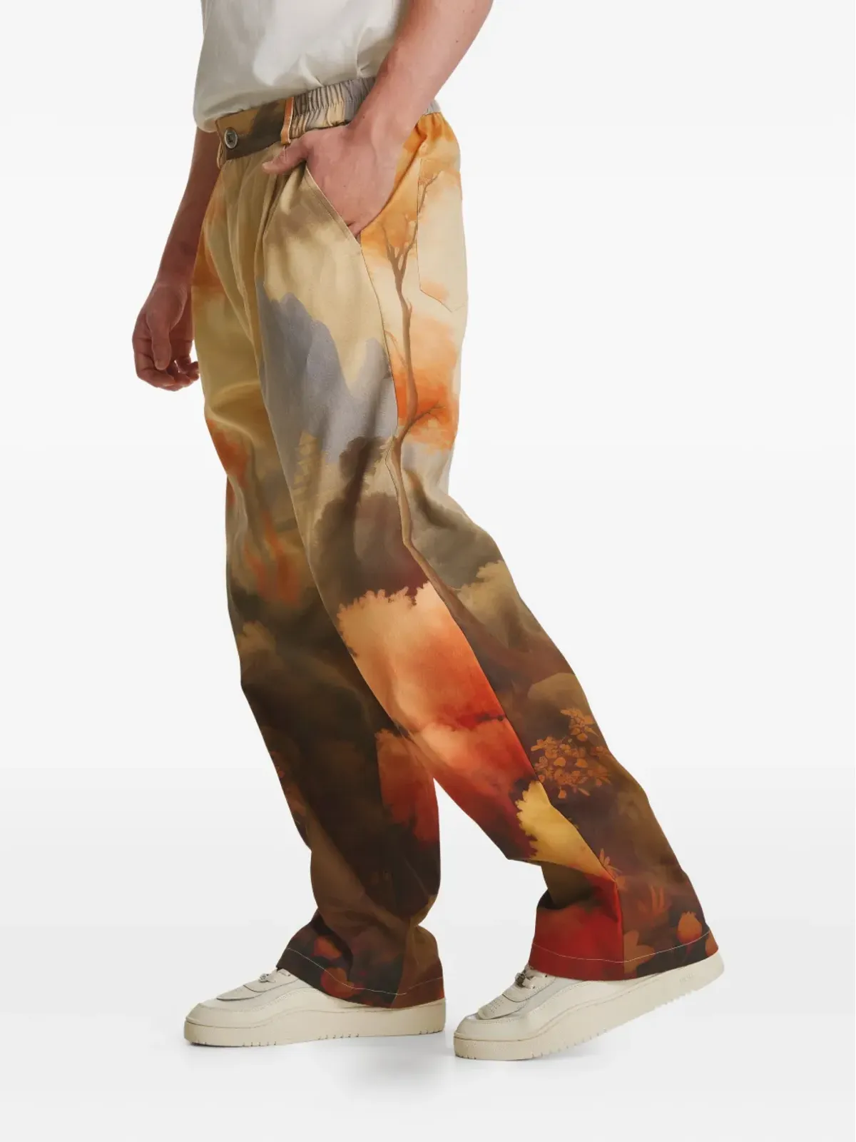 IRINA VOINEA Valley Of Life trousers - Orange - 画像4