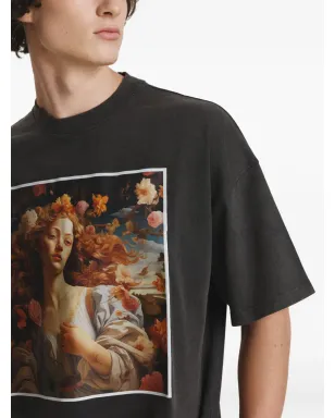 IRINA VOINEA プリマベーラ グラフィックプリント Tシャツ - ブラック - サムネイル4