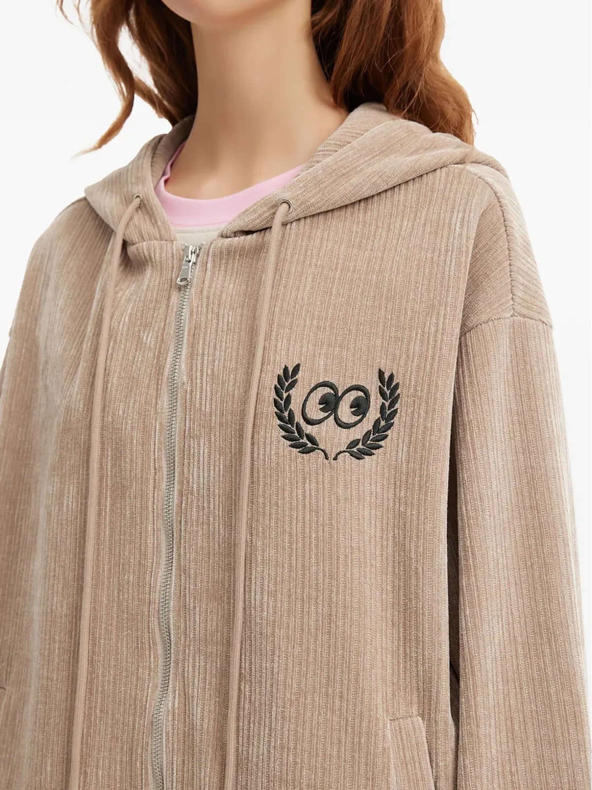 Mini Cream ジップアップフーディ - 画像5