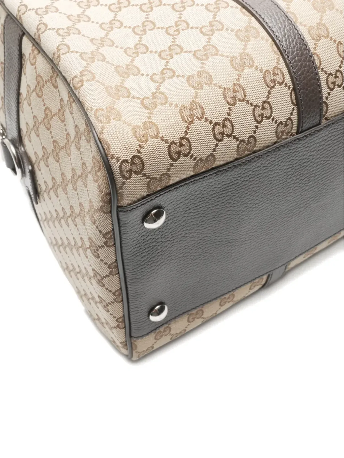 Gucci ビンテージ 1980-1990年代 ボストンGG キャンバス トートバッグ - ニュートラルカラー - 画像4