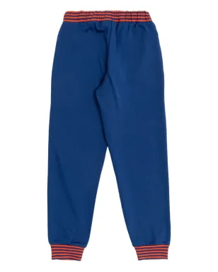 Mini Rodini ストライプリブ トラックパンツ - Blue - サムネイル2
