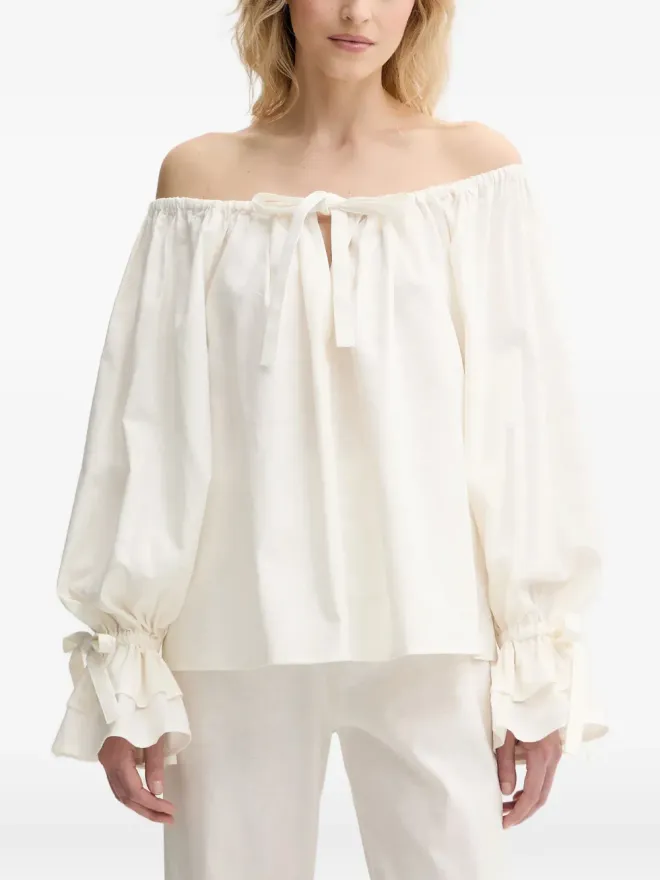 Sleeper Sleeper タイ付きフリルのルームウェアセット（2点セット）- ホワイトの商品画像