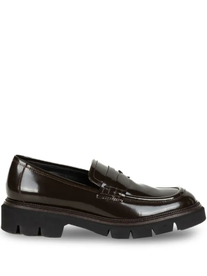 Luca Grossi Luca Grossi レザー ローファー - ブラウンの商品画像