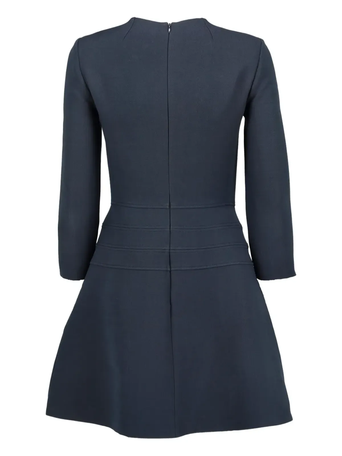 ビンテージ Christian Dior クルーネック ミディドレス - ブルー - 画像2