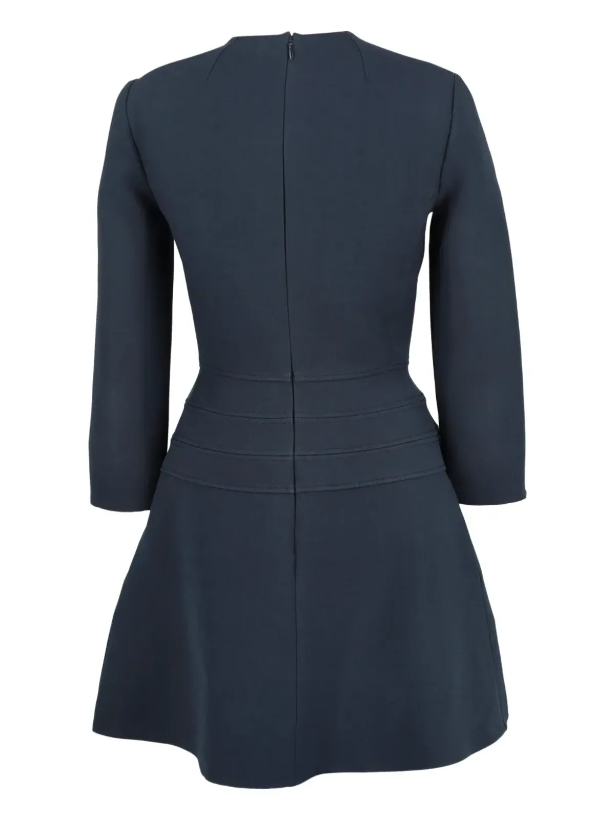 ビンテージ Christian Dior クルーネック ミディドレス - ブルー - 画像3