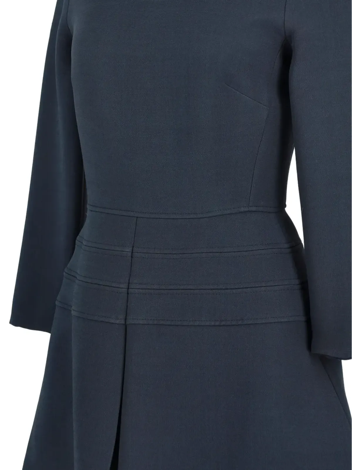 ビンテージ Christian Dior クルーネック ミディドレス - ブルー - 画像4