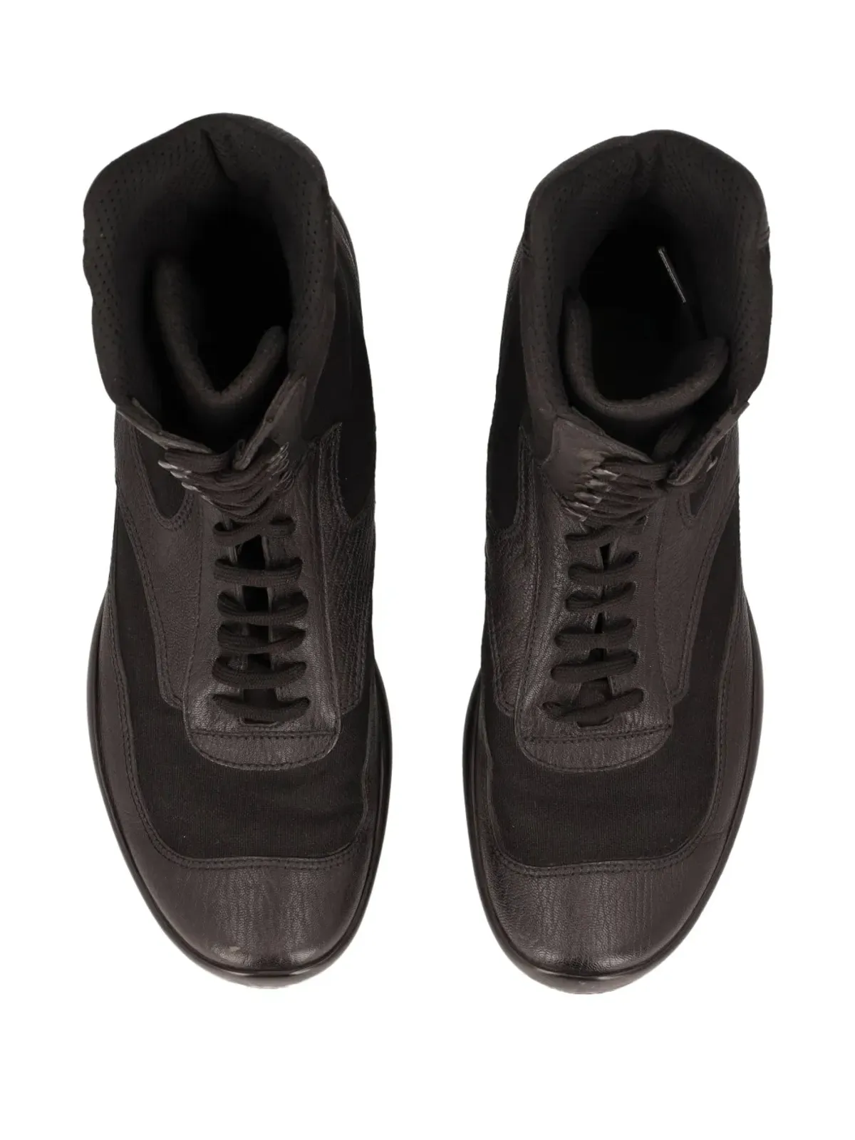 Prada ビンテージ レースアップ アンクルブーツ - ブラック - 画像4