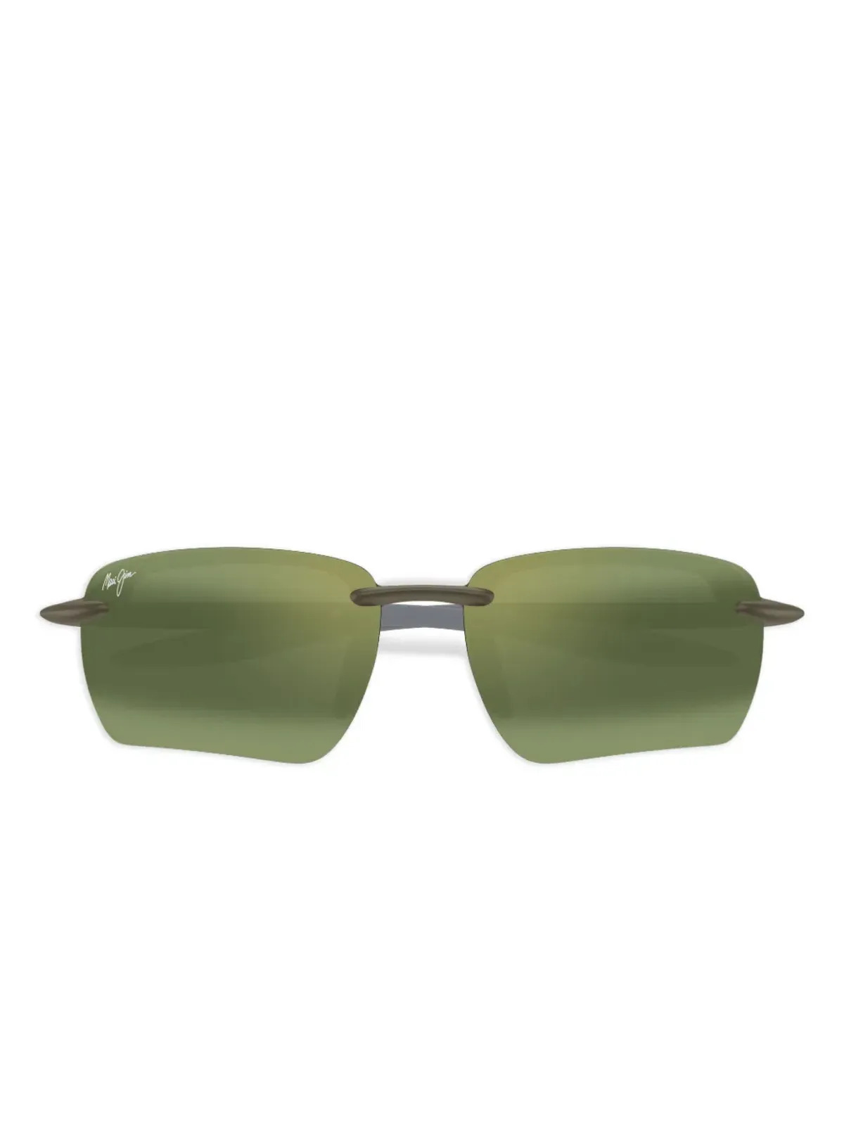 Maui Jim リムレス長方形サングラス - グリーン - 画像1