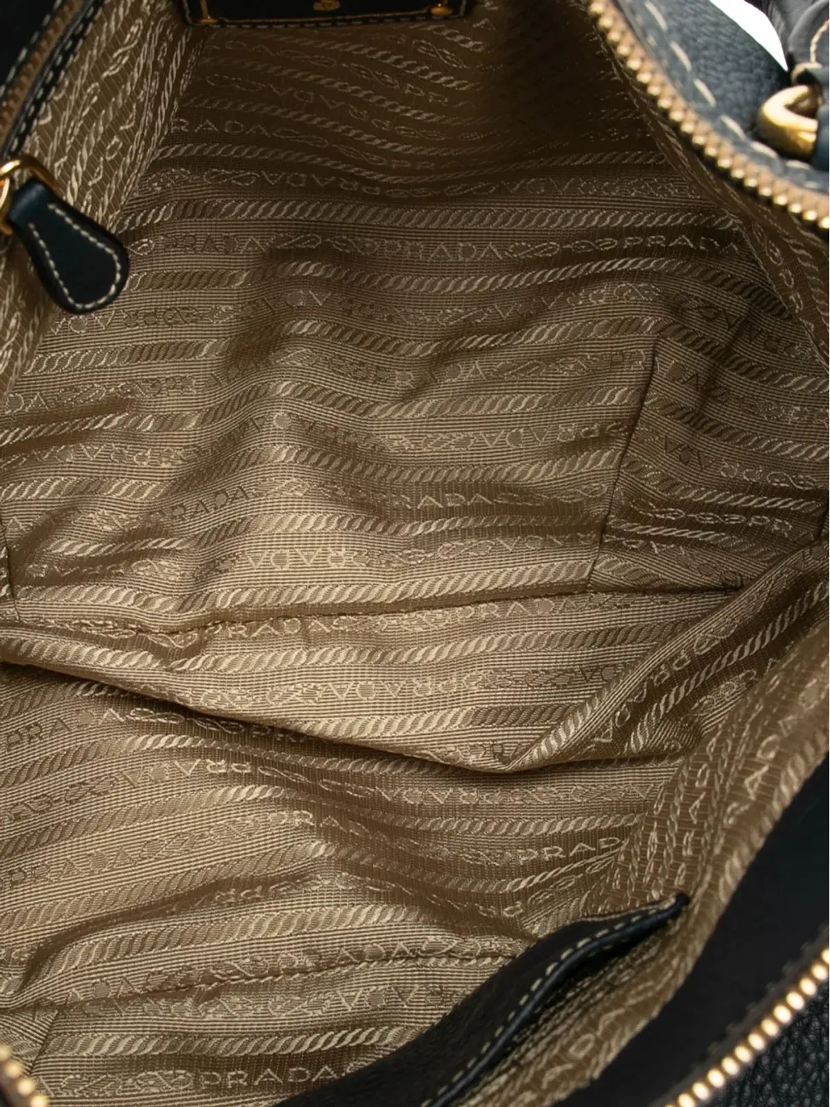 Prada ビンテージ 2000-2025 ヴィテッロ ダイノ ジップトップ・サッチェル - ブルー - 画像5