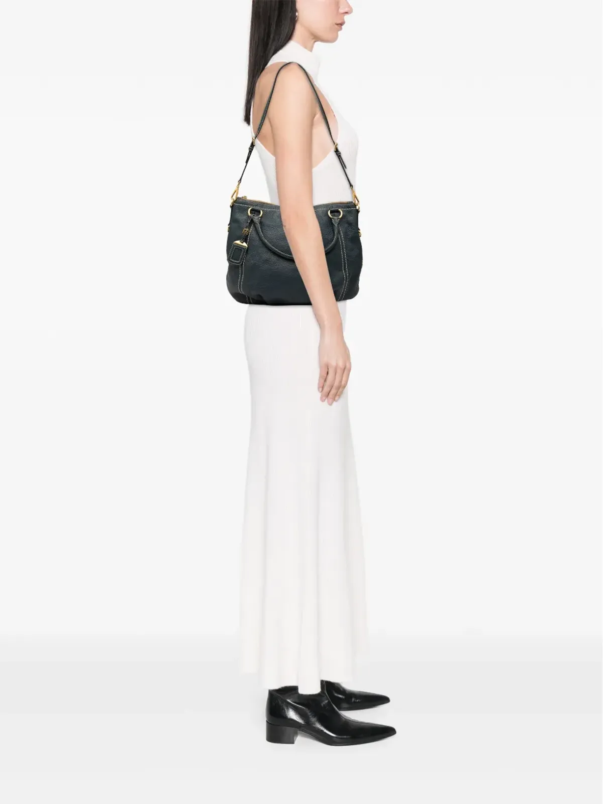 Prada ビンテージ 2000-2025 ヴィテッロ ダイノ ジップトップ・サッチェル - ブルー - 画像2