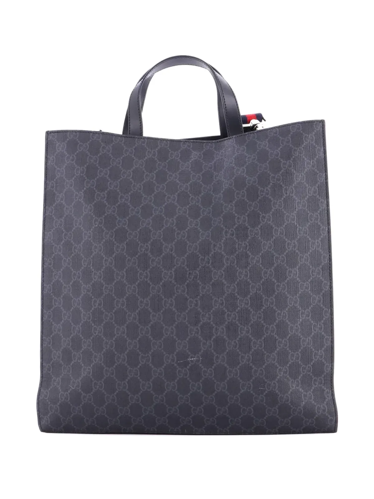 Gucci ビンテージ コンバーチブル ソフトオープンGGコーティッドキャンバス トートバッグ - ブラック - 画像2