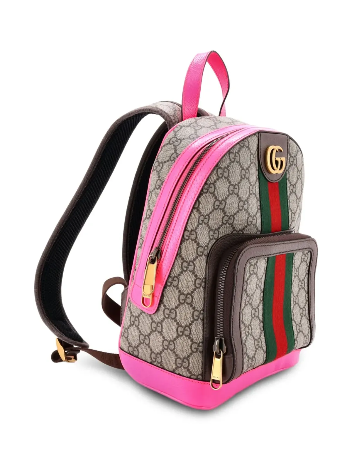 Gucci ビンテージ Ophidia GG コーティッドキャンバスとレザー バックパック - 画像3