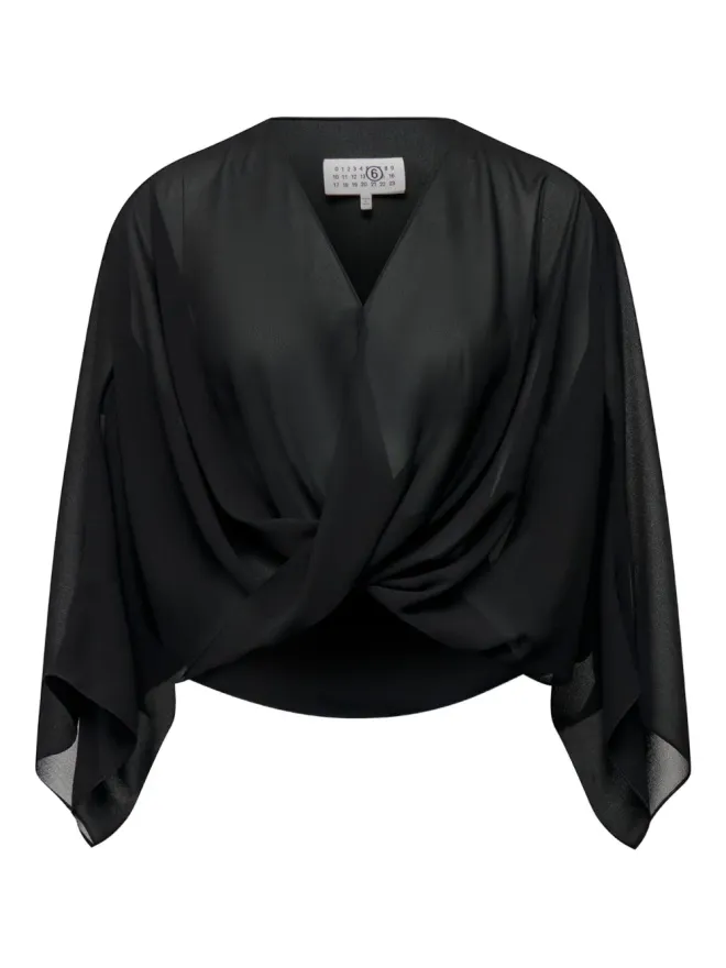 MM6 Maison Margiela MM6 Maison Margiela ねじれ前面長袖ブラウスの商品画像