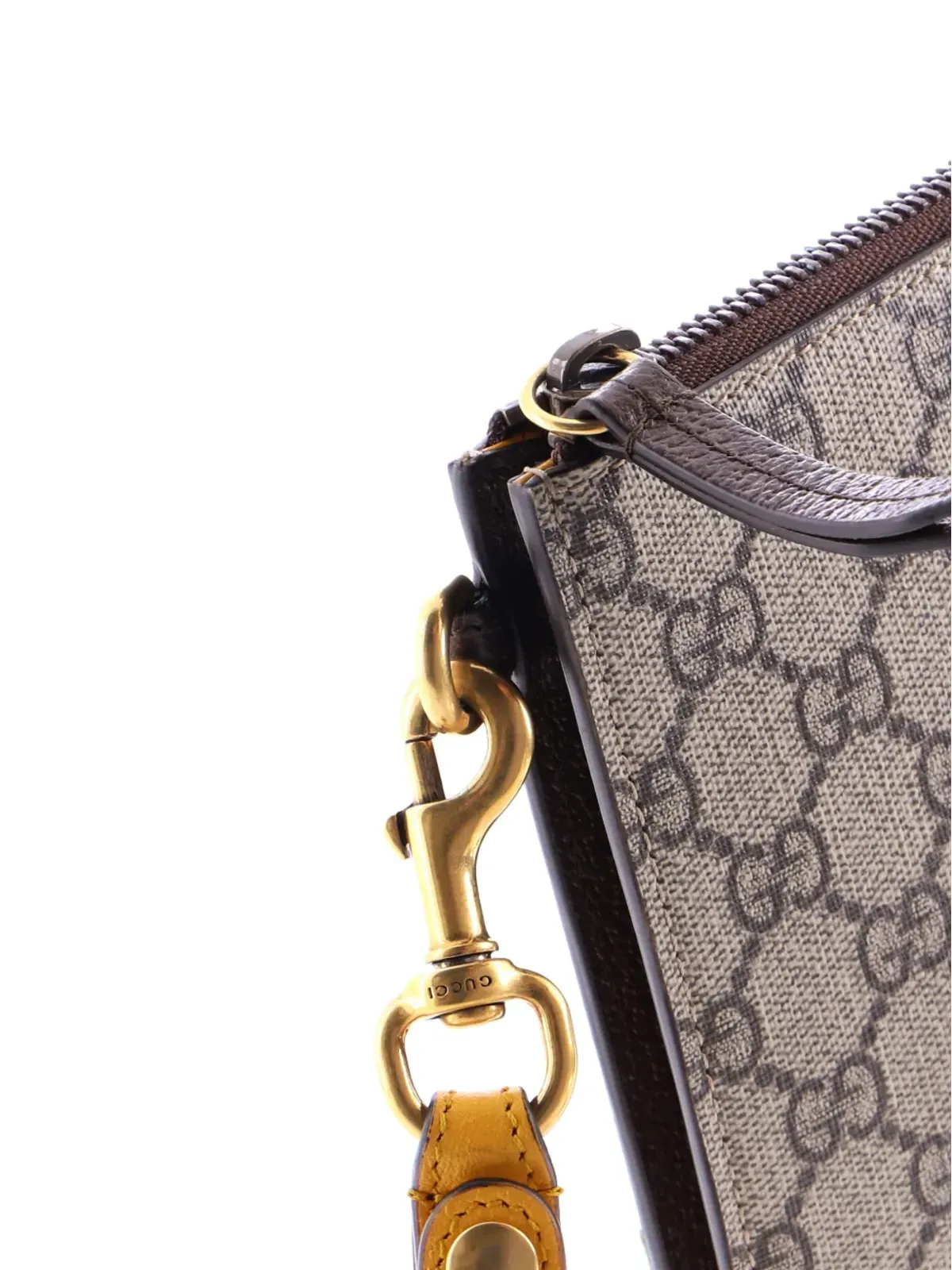 Gucci ビンテージ ネオヴィンテージ ウィストレットポーチ GG コーティッドキャンバス クラッチバッグ - ネュートラルカラー - 画像5