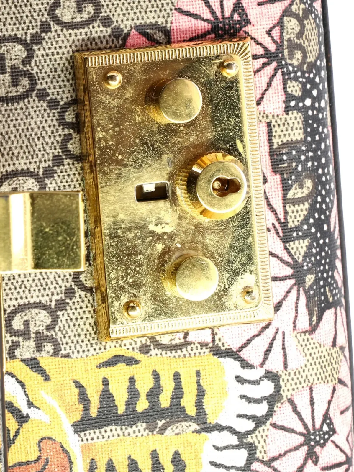 Gucci Pre-Owned パドロック ベンガルプリント GGコーテッドキャンバス 小型ショルダーバッグ - ブラウン - 画像4