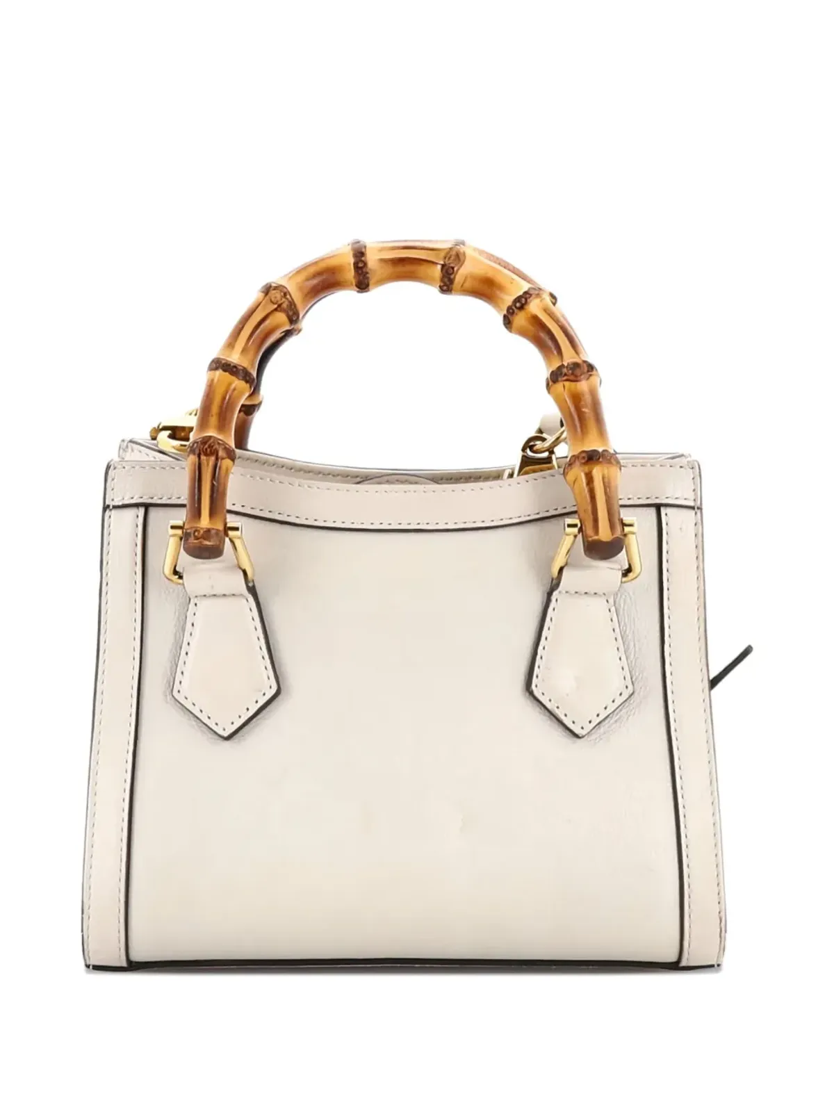 Gucci Pre-Owned ディアナ NM バンブーハンドル トート レザー ミニ クロスボディ バッグ - ニュートラル - 画像2