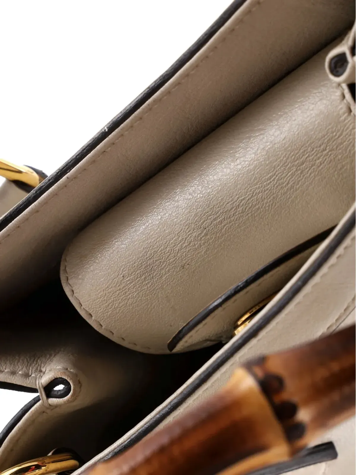 Gucci Pre-Owned ディアナ NM バンブーハンドル トート レザー ミニ クロスボディ バッグ - ニュートラル - 画像4
