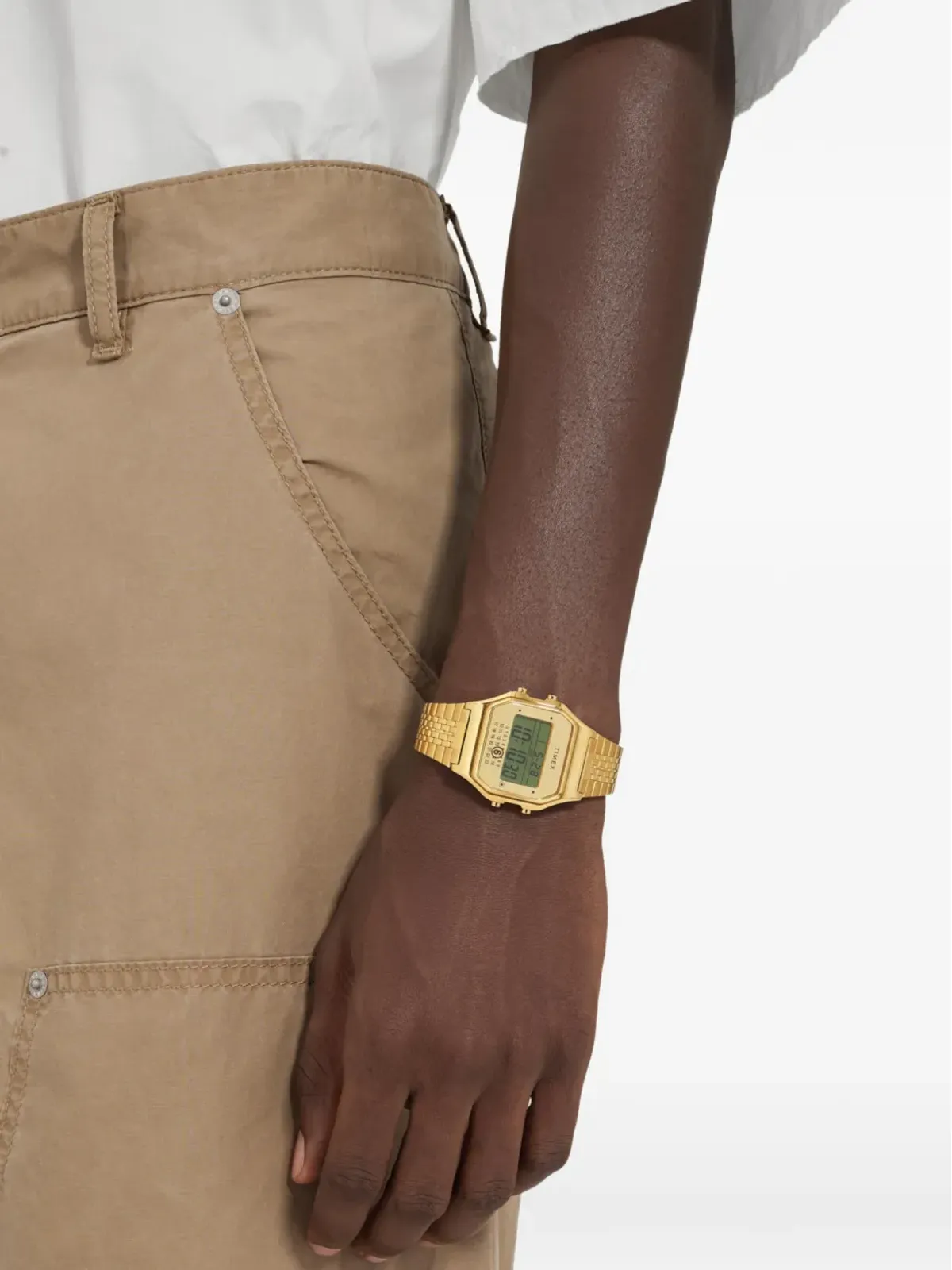 TIMEX x MM6 ゴールドトーン腕時計 - 画像3