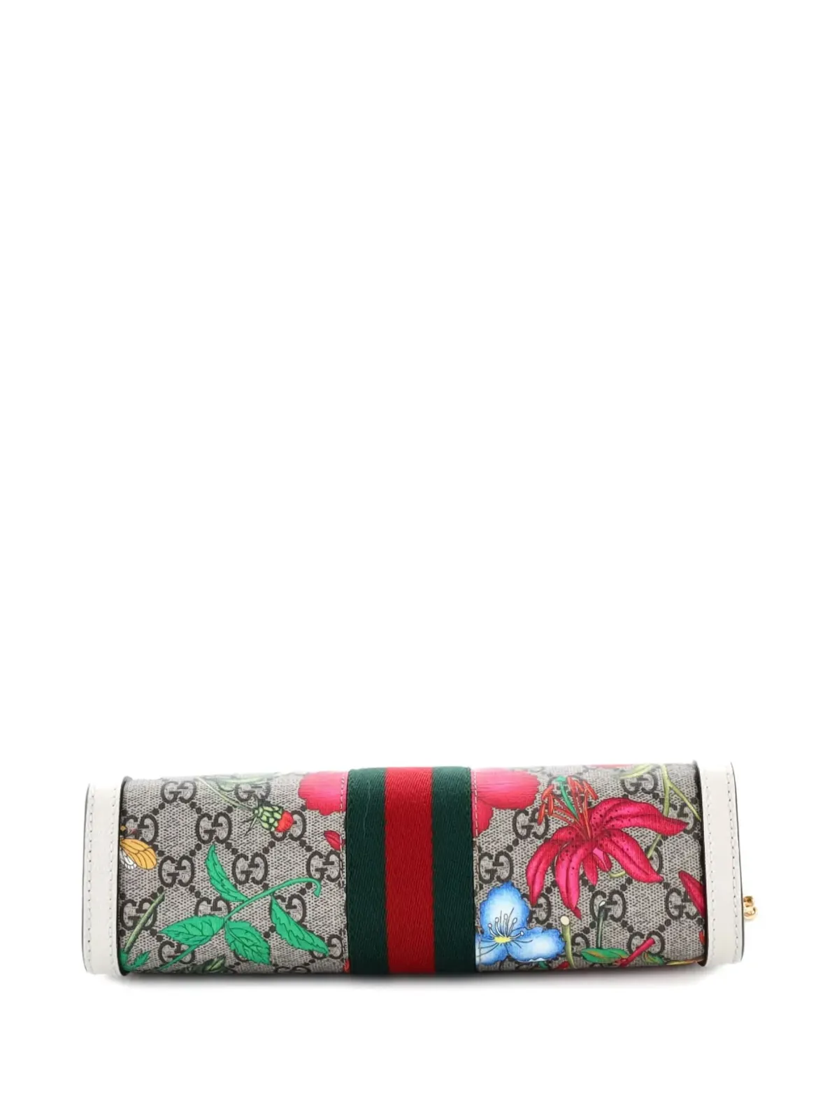 Gucci ビンテージ オフィディア チェーンショルダーバッグ Flora GG コーティッドキャンバス ミニ クロスボディバッグ - ブラウン - 画像4