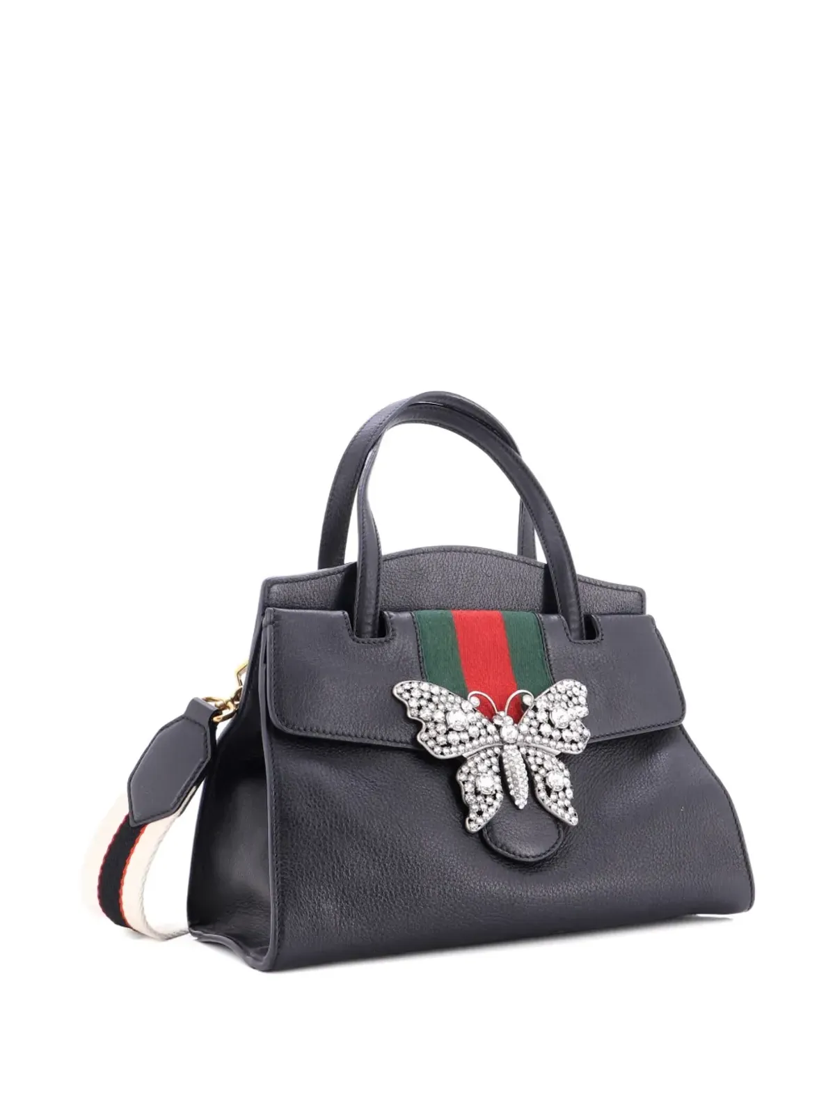 Gucci ビンテージ Totem トップハンドルバッグ レザー ミディアム トートバッグ - ブラック - 画像3