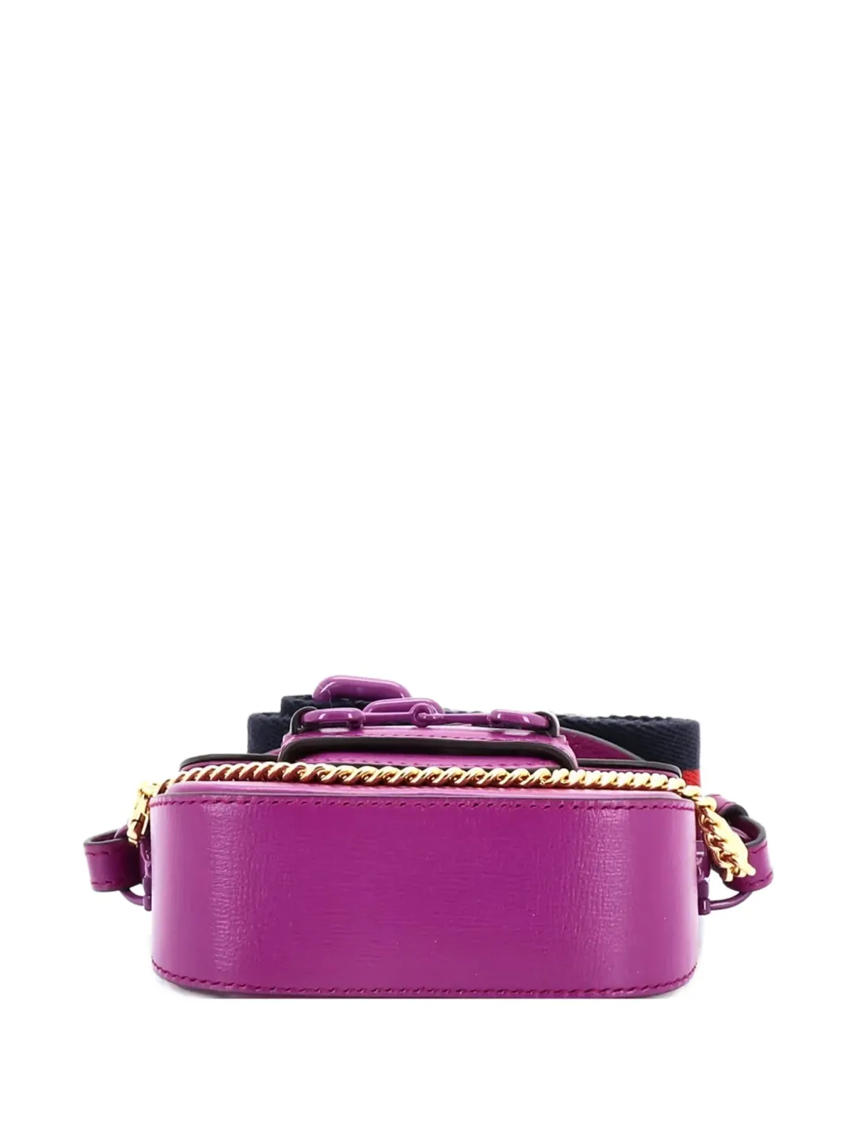 Gucci ビンテージ Horsebit 1955 フラップ ウォレット付きストラップ レザー クロスボディバッグ - 画像5