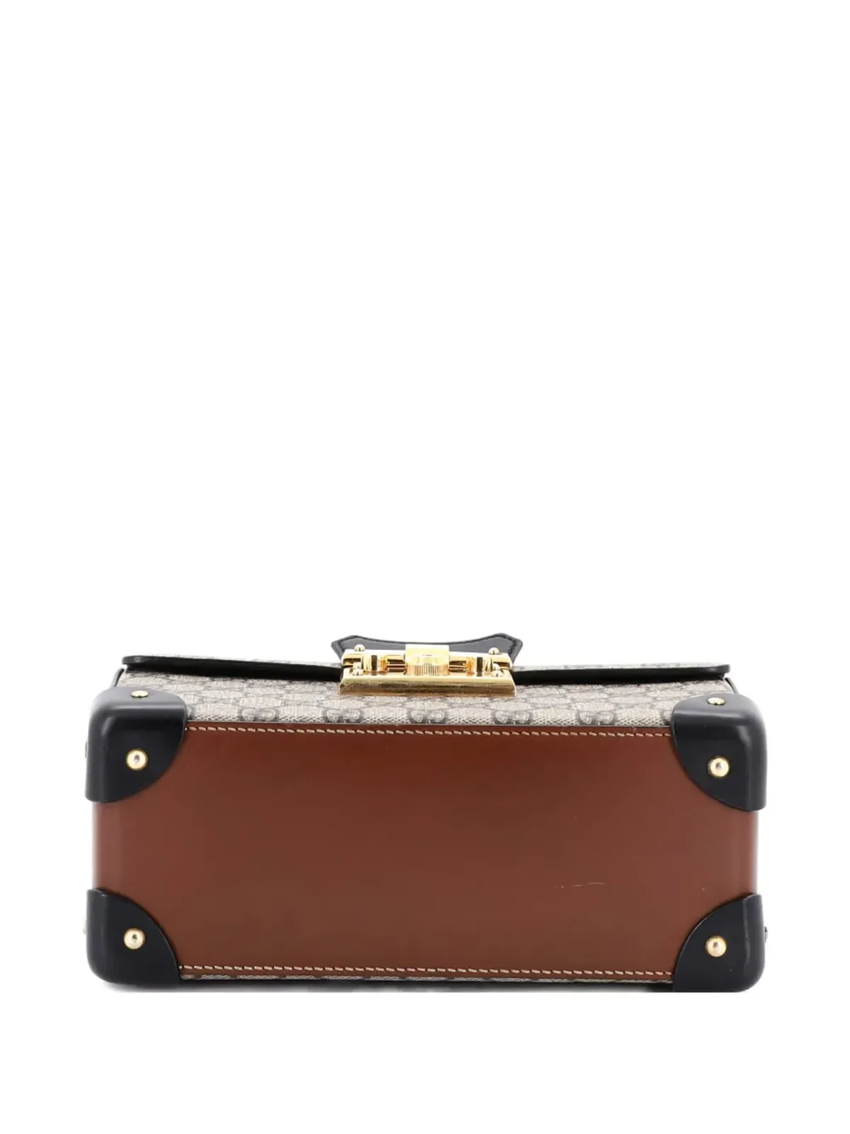 Gucci ビンテージ パドロック バンブーGG コーティッドキャンバス 小型ショルダーバッグ - ニュートラルカラー - 画像2