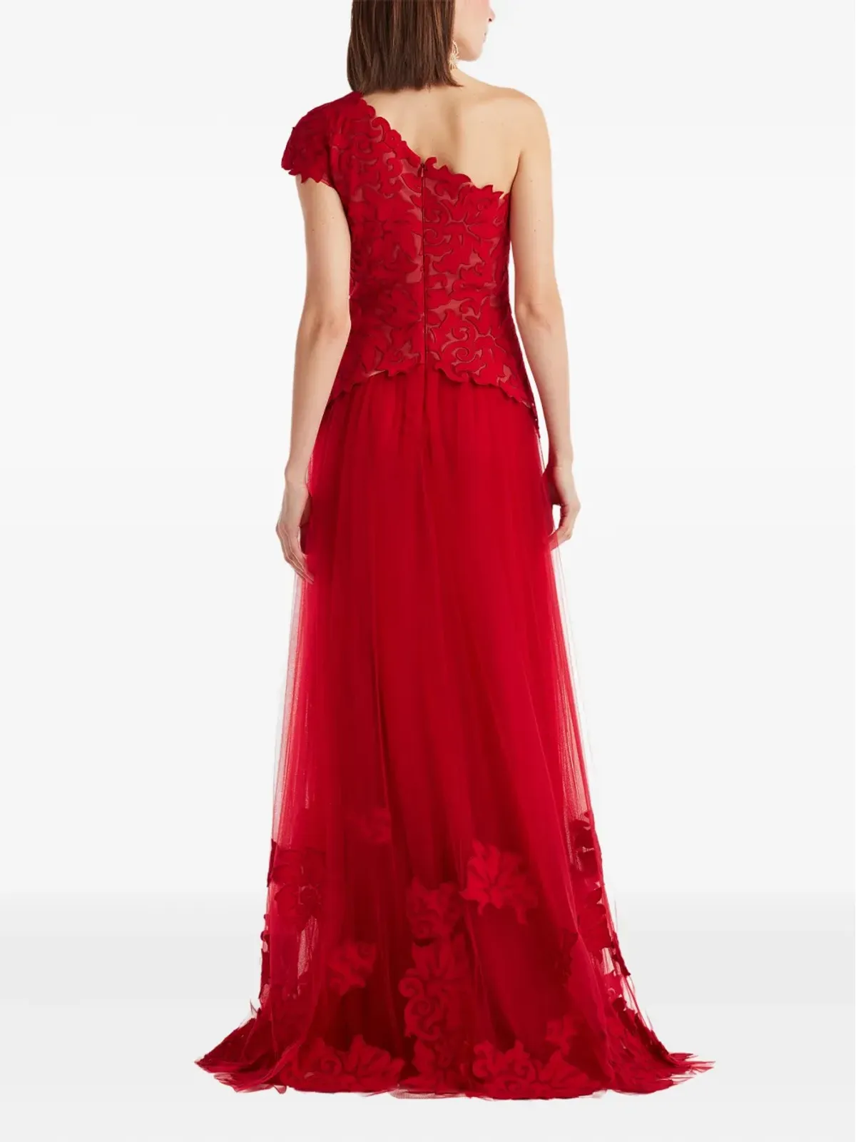 Tadashi Shoji ワンショルダーフローラルマキシドレス - 画像3