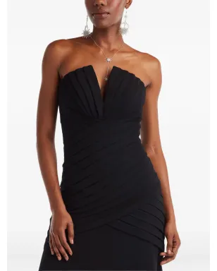 Tadashi Shoji プリーツストラップレスマキシドレス - サムネイル4