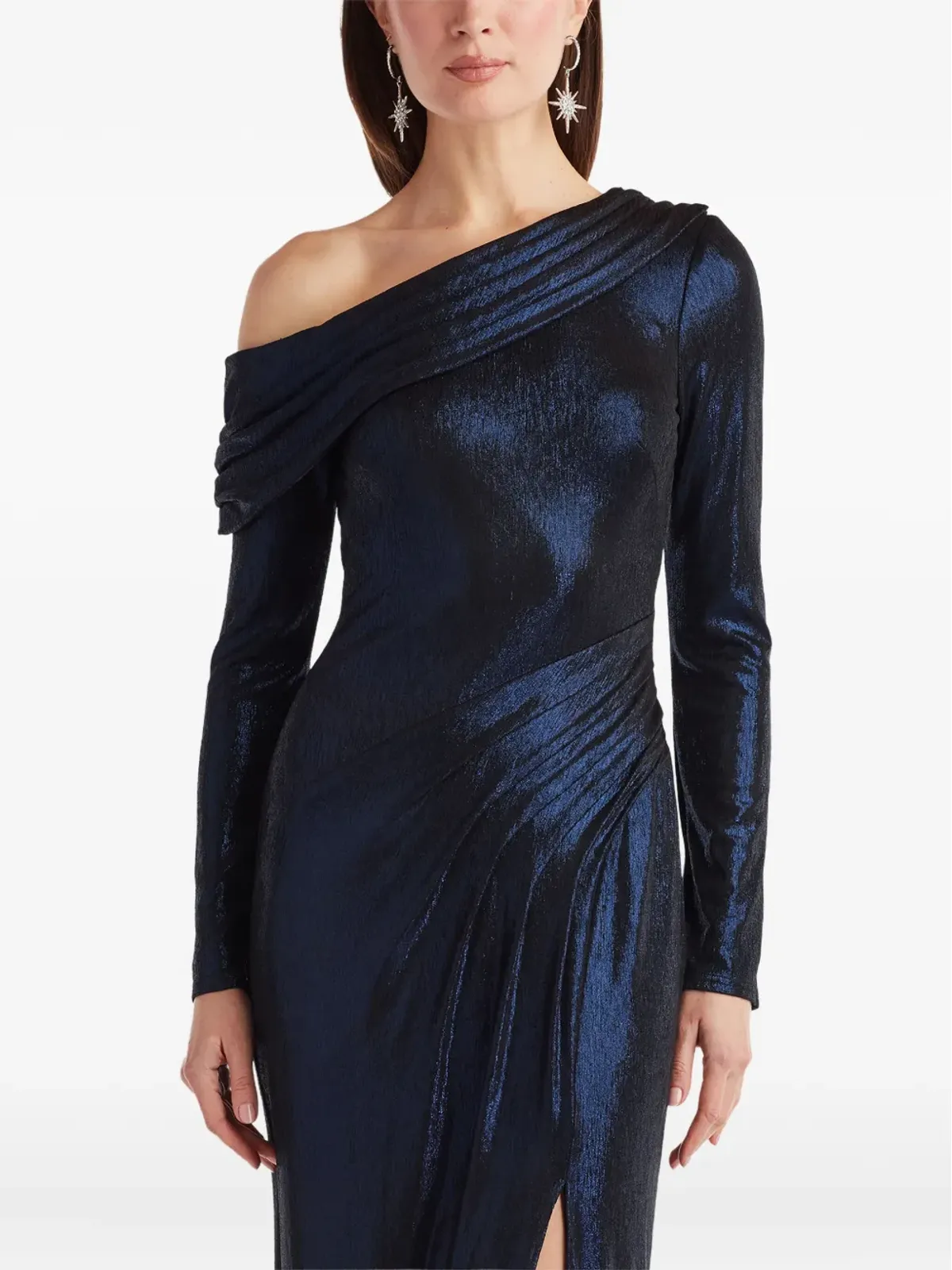 Tadashi Shoji ワンショルダー・スリット入りマキシドレス - 画像4