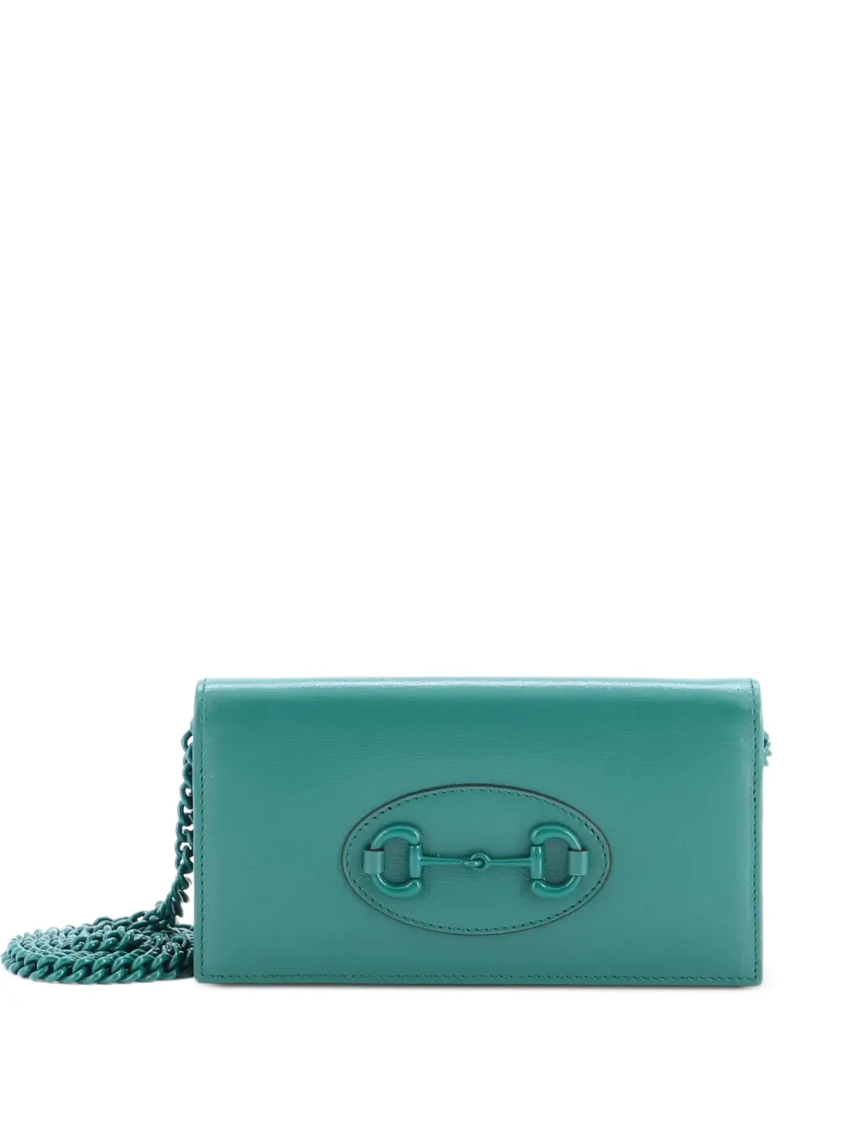 Gucci ビンテージ Horsebit 1955 チェーンウォレット レザー クロスボディバッグ - グリーン - 画像1