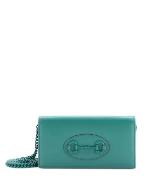 Gucci ビンテージ Horsebit 1955 チェーンウォレット レザー クロスボディバッグ - グリーン - サムネイル1