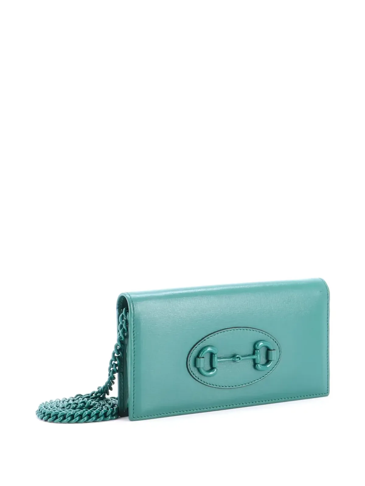Gucci ビンテージ Horsebit 1955 チェーンウォレット レザー クロスボディバッグ - グリーン - 画像3