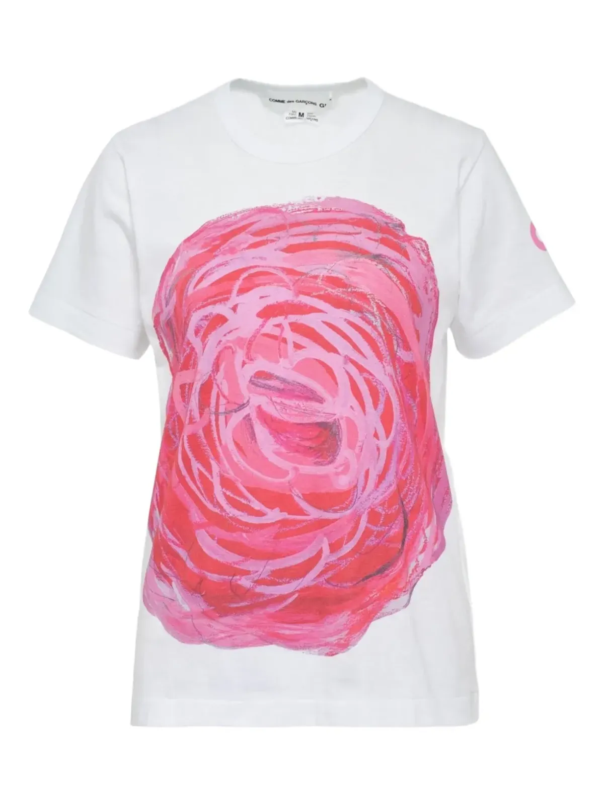 Comme Des Garçons Girl 花柄プリントTシャツ（ホワイト） - 画像1