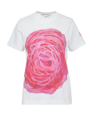 Comme Des Garçons Girl 花柄プリントTシャツ（ホワイト） - サムネイル1
