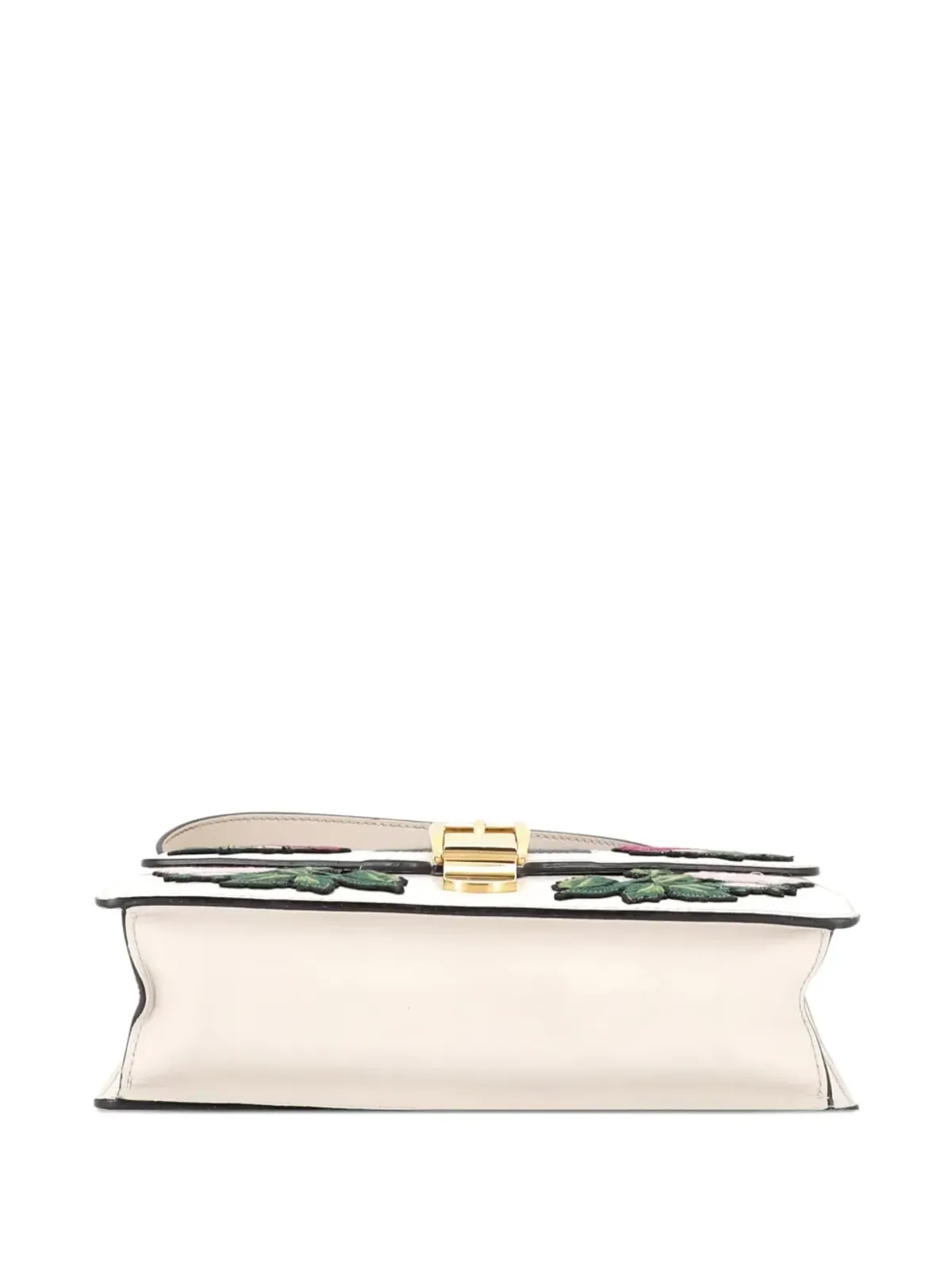 Gucci Pre-Owned シルヴィー刺繍入りレザーの小型ショルダーバッグ - ニュートラルカラー - 画像3