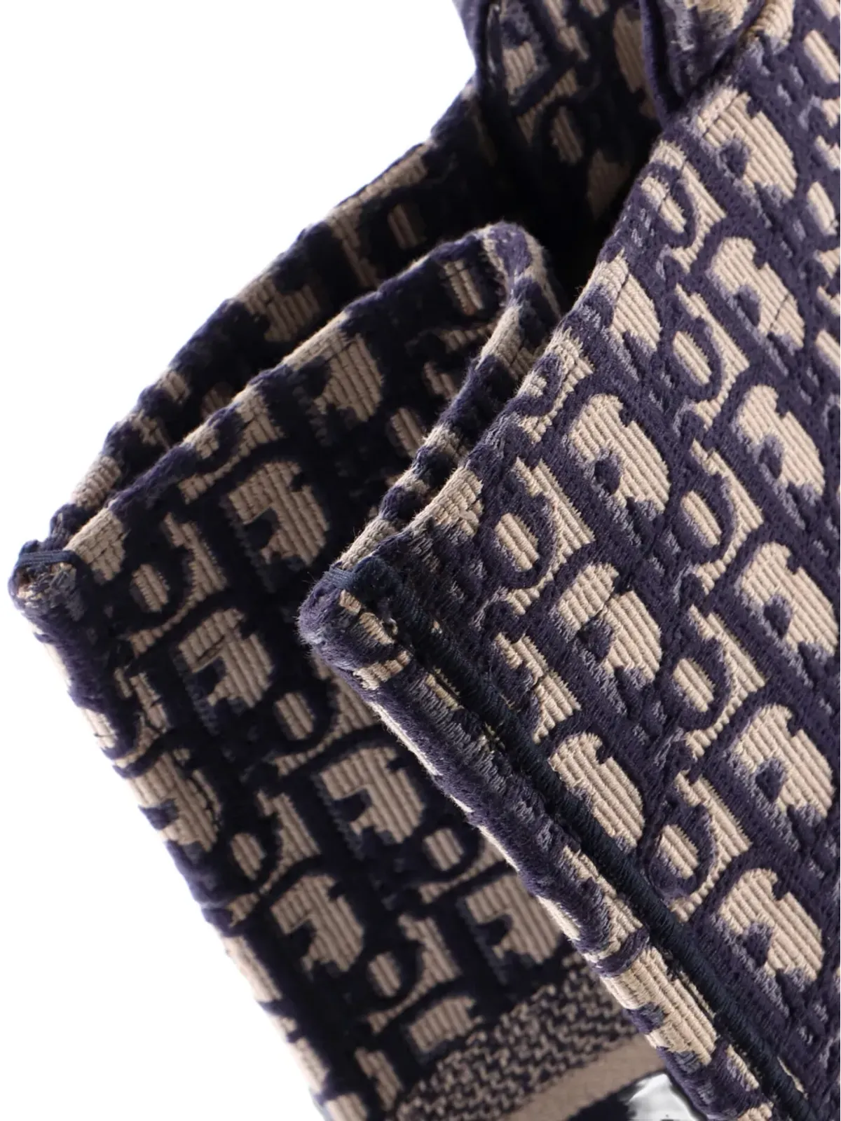 Christian Dior ビンテージ ブック・オブリーク キャンバス トートバッグ - ブルー - 画像5