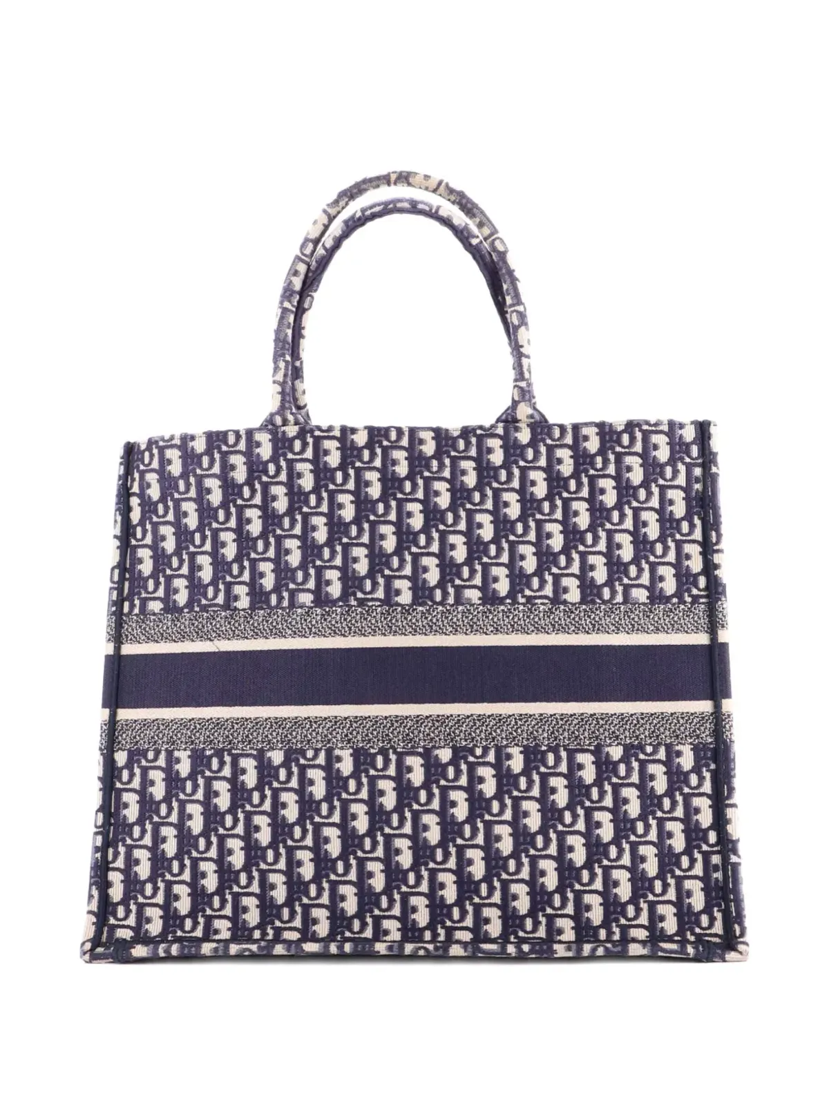 Christian Dior ビンテージ ブック・オブリーク キャンバス トートバッグ - ブルー - 画像2